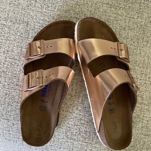 Rose gold Birkenstocks